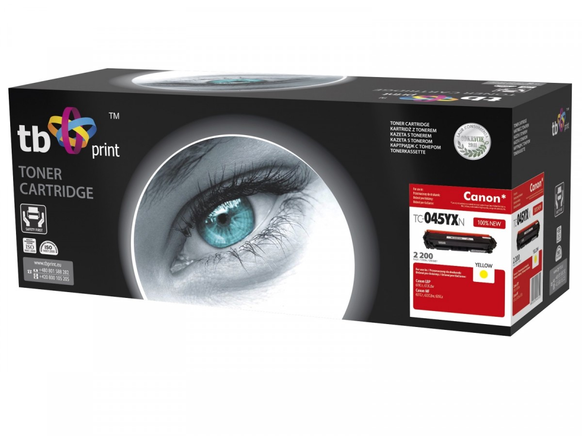 Toner TB kompatibilný s Canon TC-045YXN, Yellow, 2200, new
