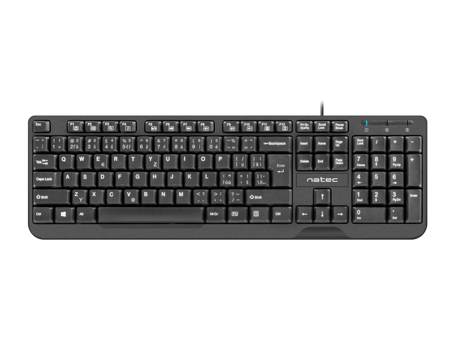 Natec Trout/ Drôtová USB/ CZ- SK layout/ Čierna