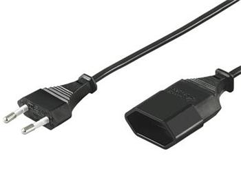 PremiumCord Kabel síťový prodlužovací dvojvidlice 230V 2m