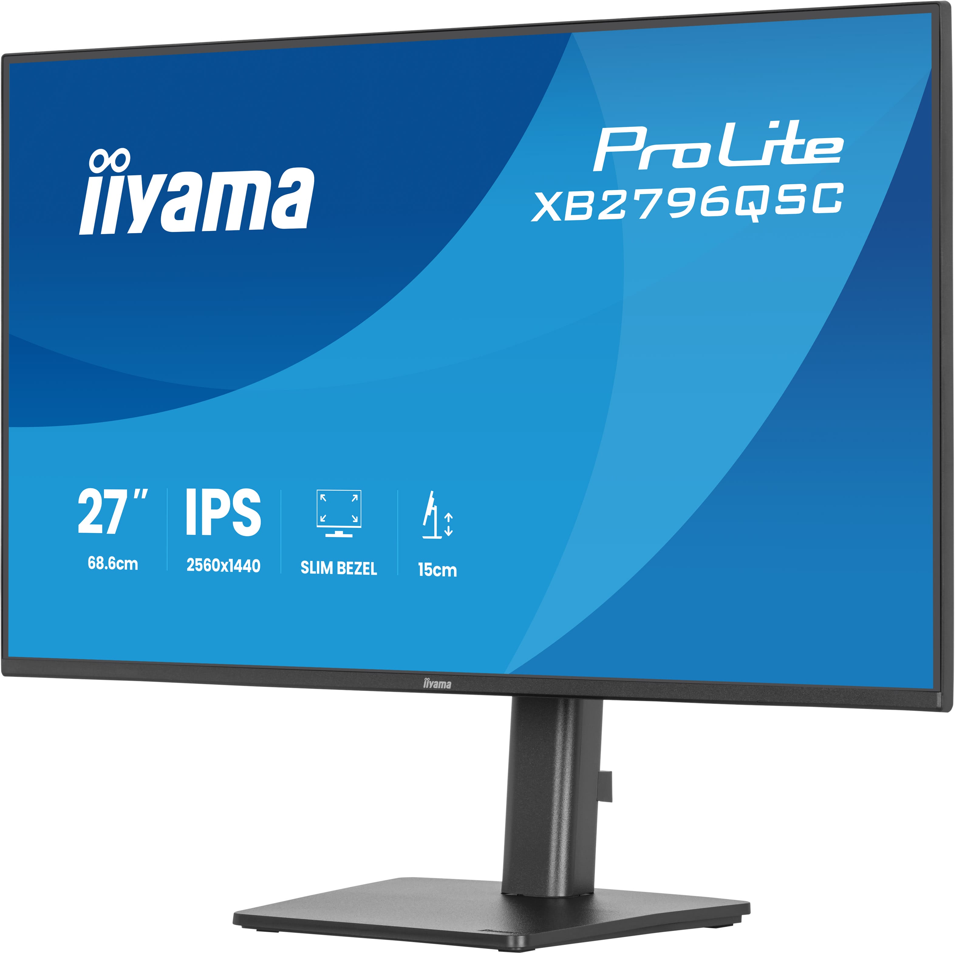iiyama ProLite/ XB2796QSC-B1/ 27"/ IPS/ QHD/ 75Hz/ 4ms/ Čierna/ 3R 