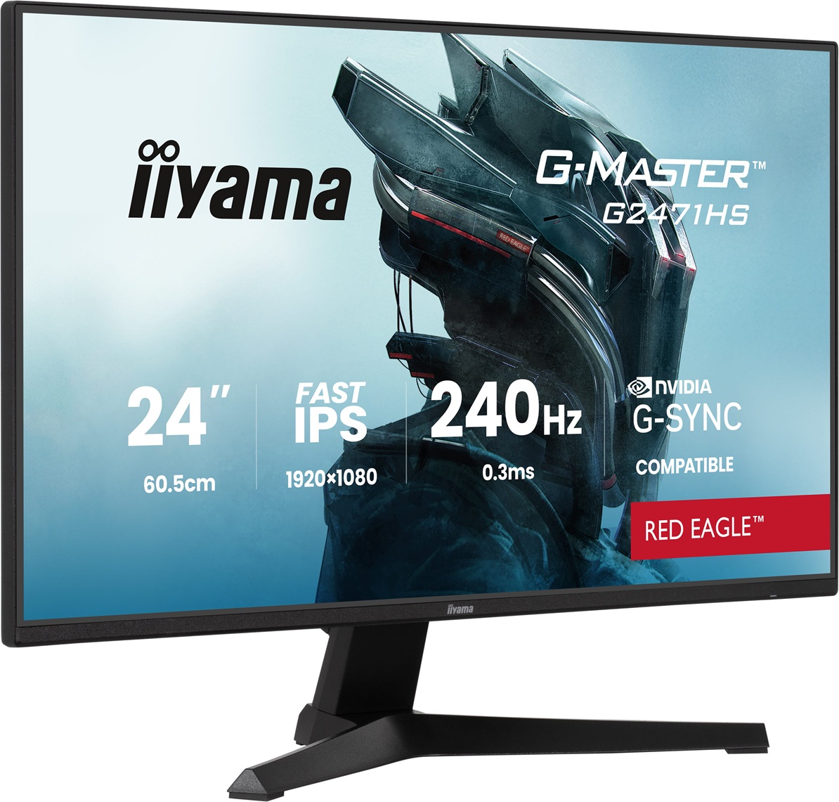 iiyama G-Master/ G2471HS-B1/ 23, 8"/ IPS/ FHD/ 240Hz/ 0, 3ms/ Čierna/ 3R 
