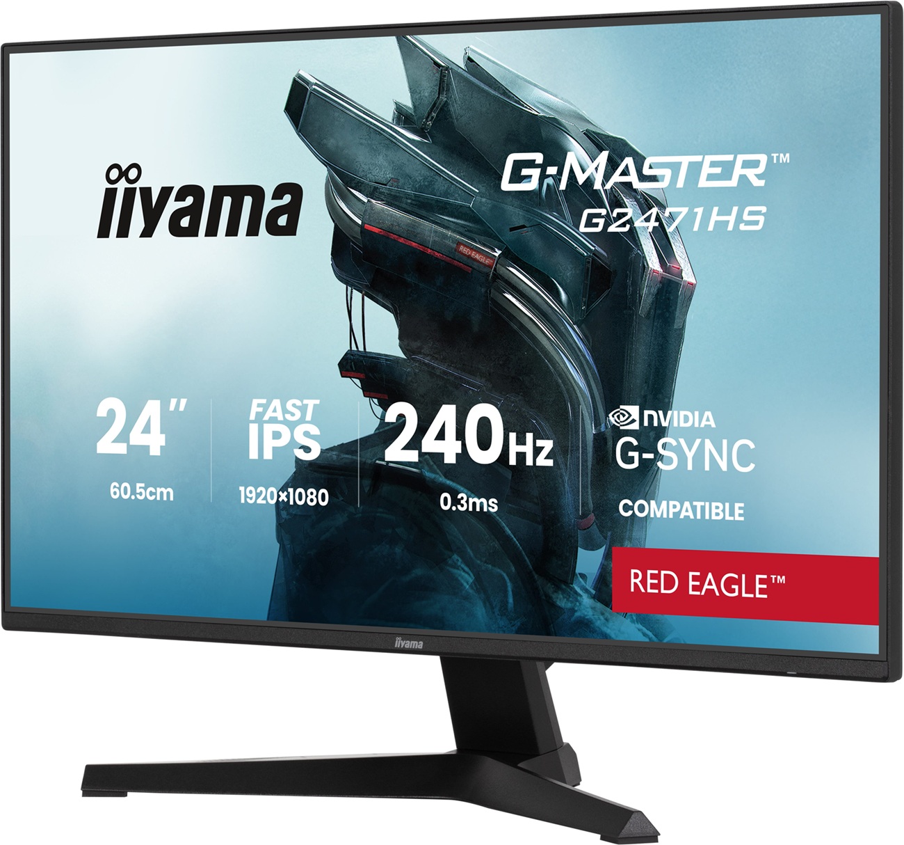 iiyama G-Master/ G2471HS-B1/ 23, 8"/ IPS/ FHD/ 240Hz/ 0, 3ms/ Čierna/ 3R 