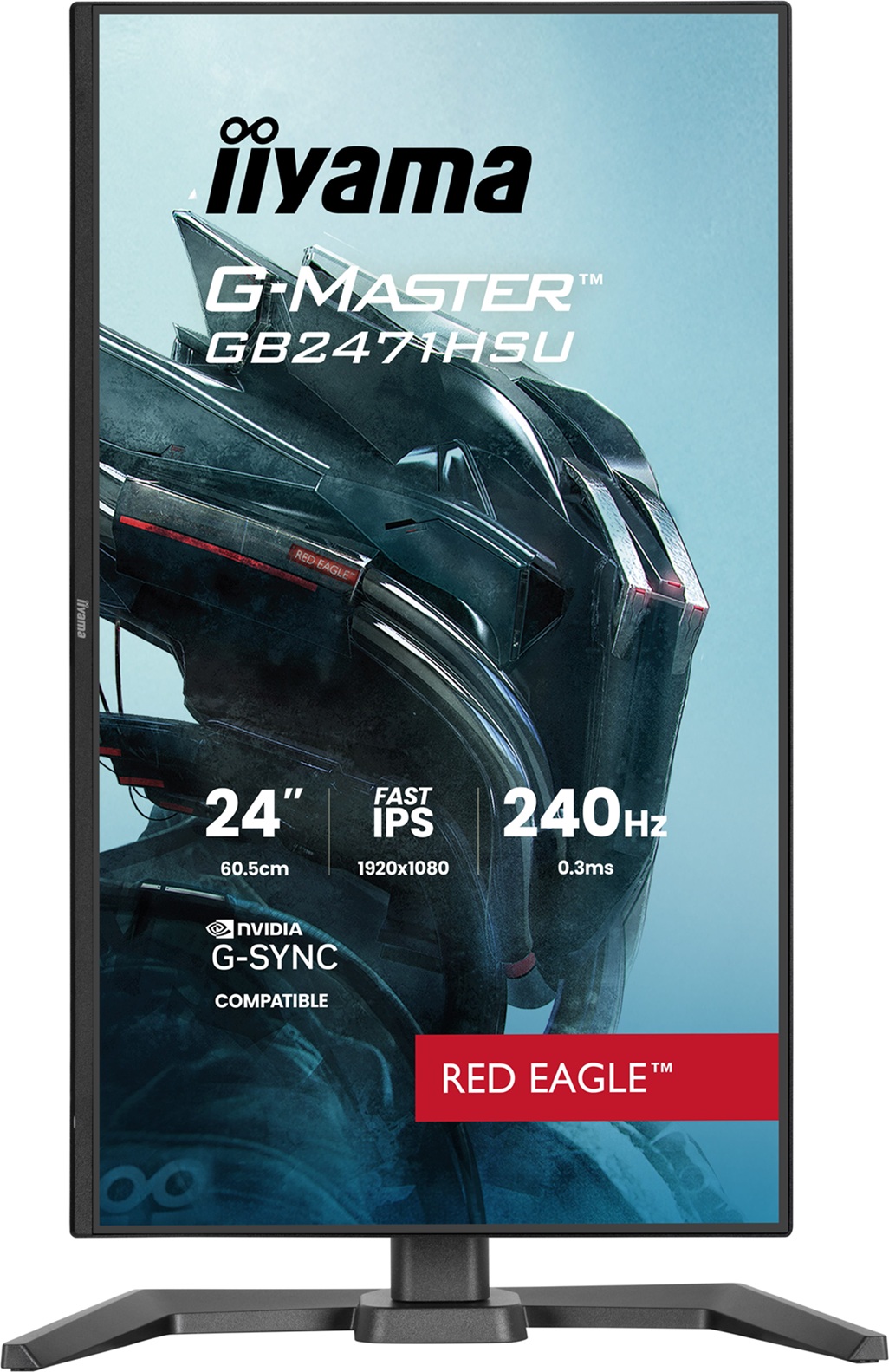 iiyama G-Master/ GB2471HSU-B1/ 23, 8"/ IPS/ FHD/ 240Hz/ 0, 3ms/ Čierna/ 3R 