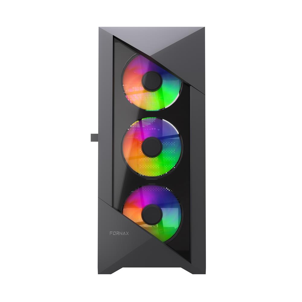 GEMBIRD Fornax 900/ Midi Tower/ Transpar./ Čierna 