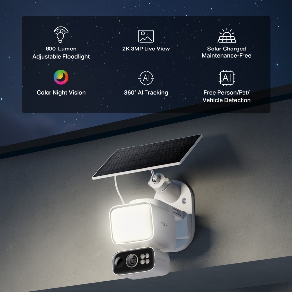 Tapo C615F KIT Solar-Powered Floodlight Pán/ Tilt 