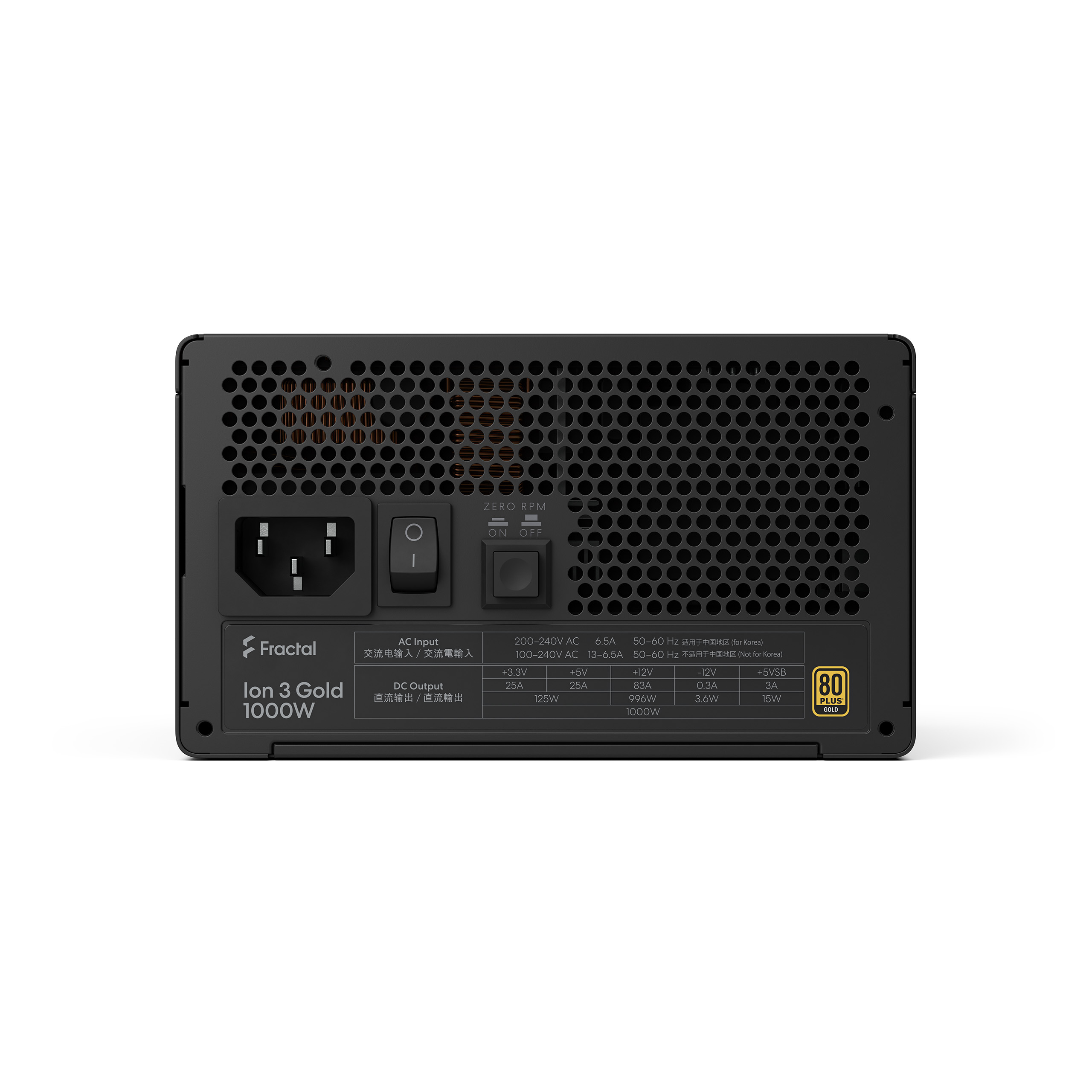 Fractal Ion 3/ 1000W/ ATX 3.1/ 80PLUS Gold/ Modular/ Retail 