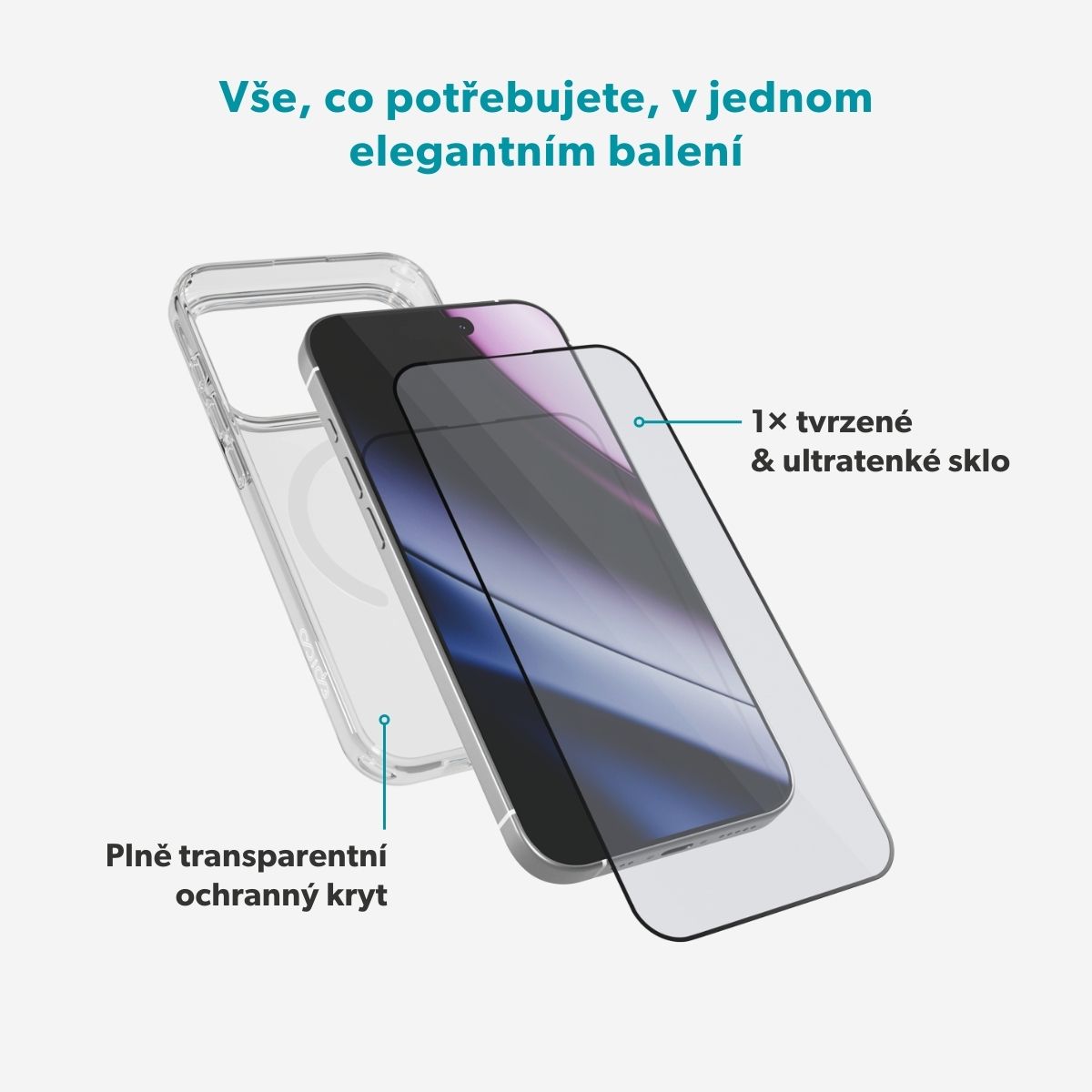 Epico StarterPack iPhone 17 Pro - sklo + kryt 