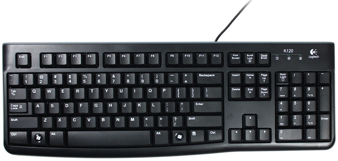 Logitech K120/ Drôtová USB/ US layout/ Čierna