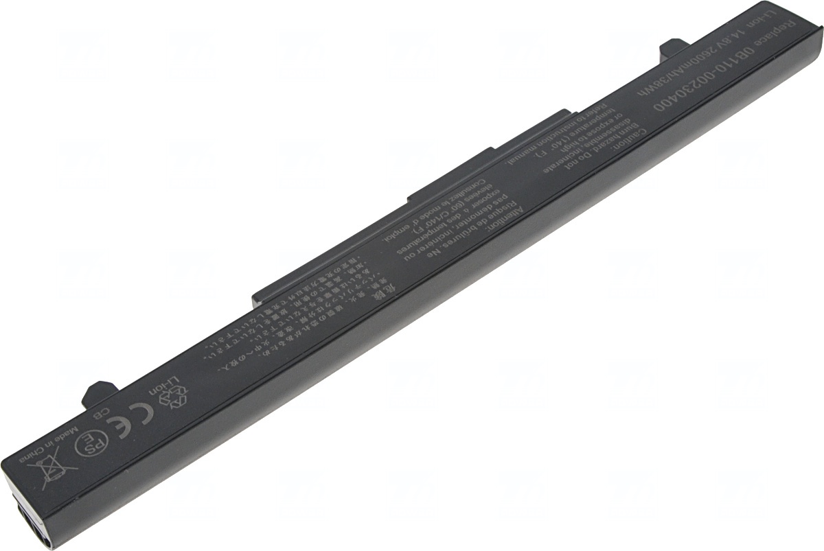 Batéria T6 Power pre Asus X450, X550, X552, A450, A550, F450, F550, F552, R510, 2600mAh, 38Wh, 4cell 