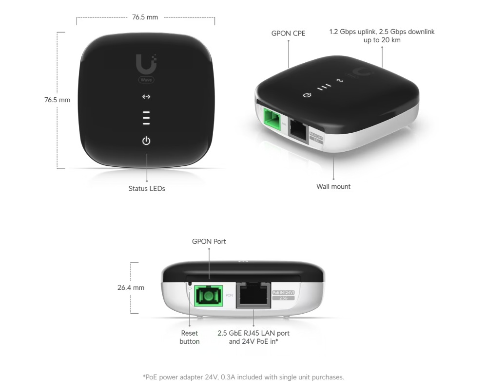 Ubiquiti Wave-Fiber-ONU - WaveFiber ONU 
