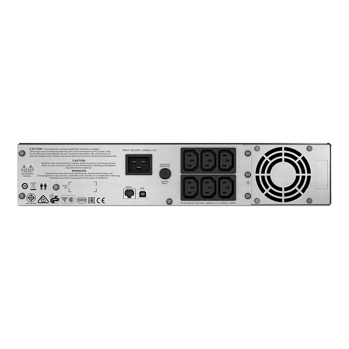 APC Smart-UPS C 2000VA LCD RM 2U 230V 