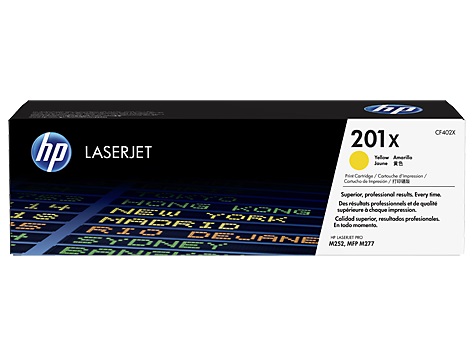 HP 201X tlačová kazeta žltá veľká, CF402X