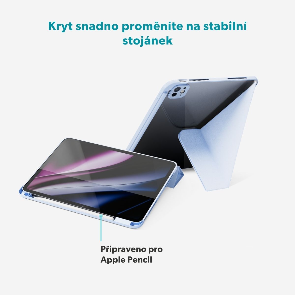 Epico Flip Case iPad Pro 12, 9" (2018-2022)/ Air 13" M2-M4 - svetlo modrá 