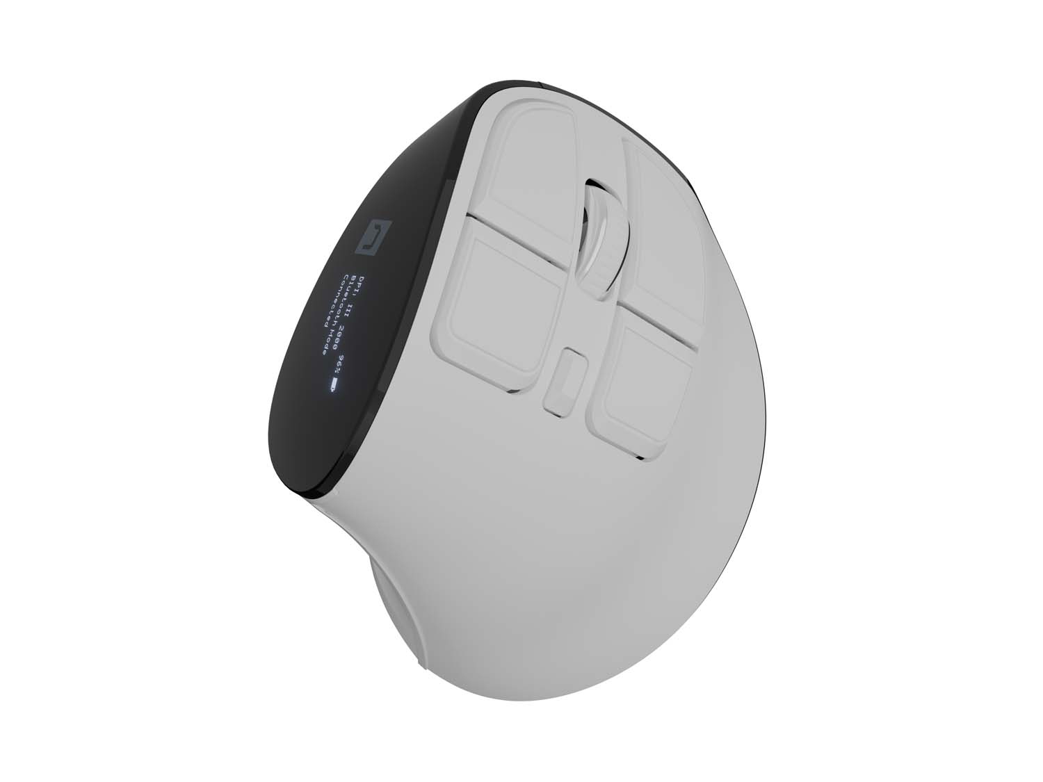 Vertikálna bezdrôtová myš Natec EUPHONIE PRO/ Vertikálna/ Blue Sense/ Pre pravákov/ 4 000 DPI/ USB+BT/ Biela 