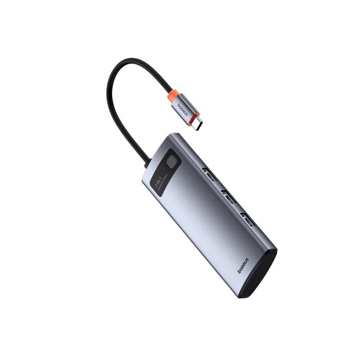 Baseus Metal Gleam Series 7v1 USB-C HUB Dokovacia Stanica Space Grey  
