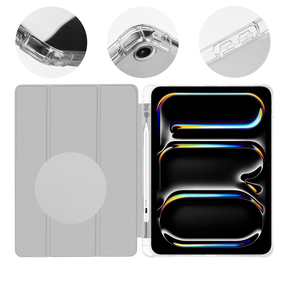 OBAL:ME MistyTab Puzdro pre iPad Air (2020/ 2022/ 2024/ 2025)/ iPad Pro 11 (1/ 2/ 3/ 4) Light Gray 