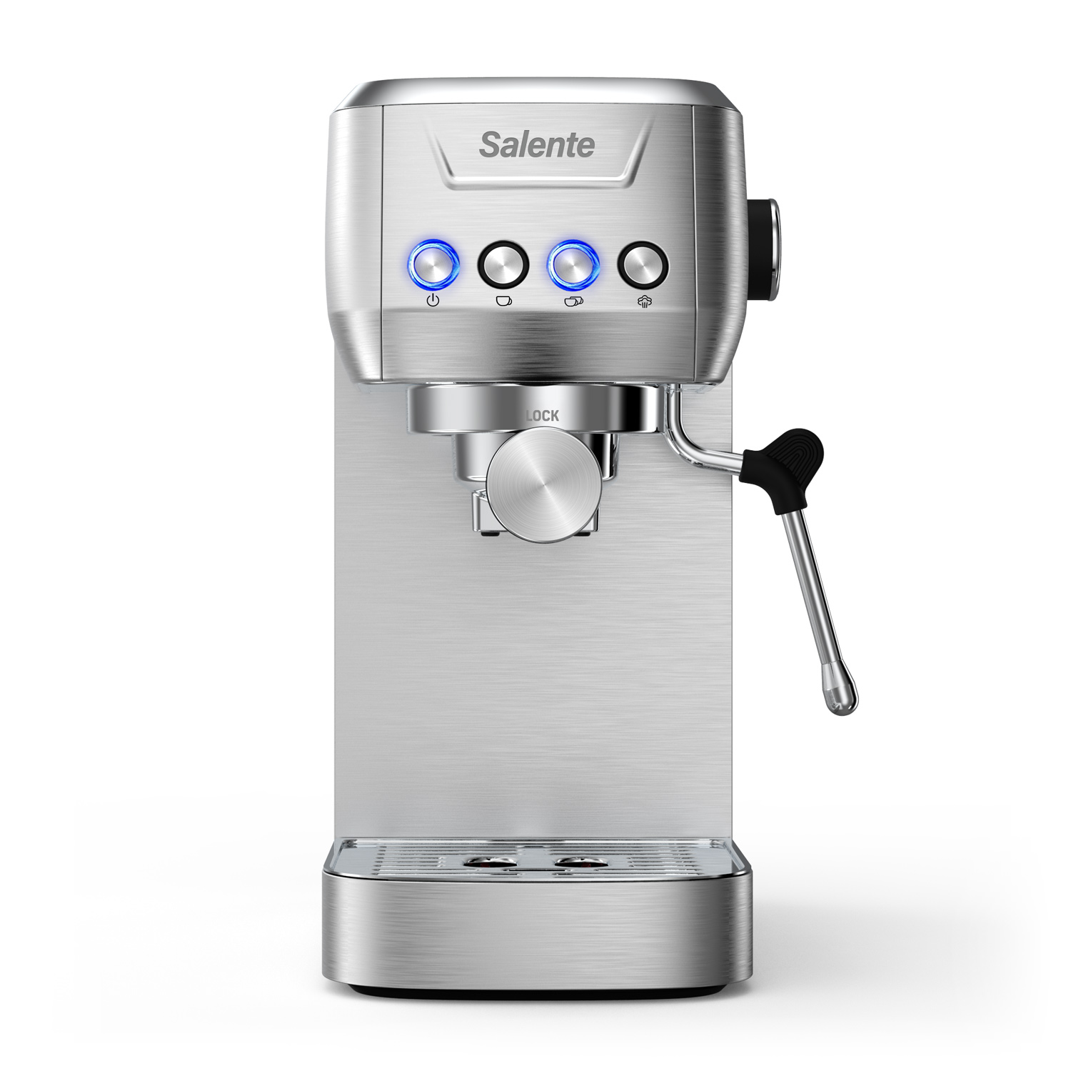 Salente Coffio, pákový kávovar, nerez 