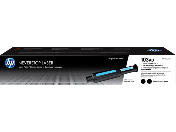 HP 103AD Black Neverst. Laser, dvojbalenie, W1103AD