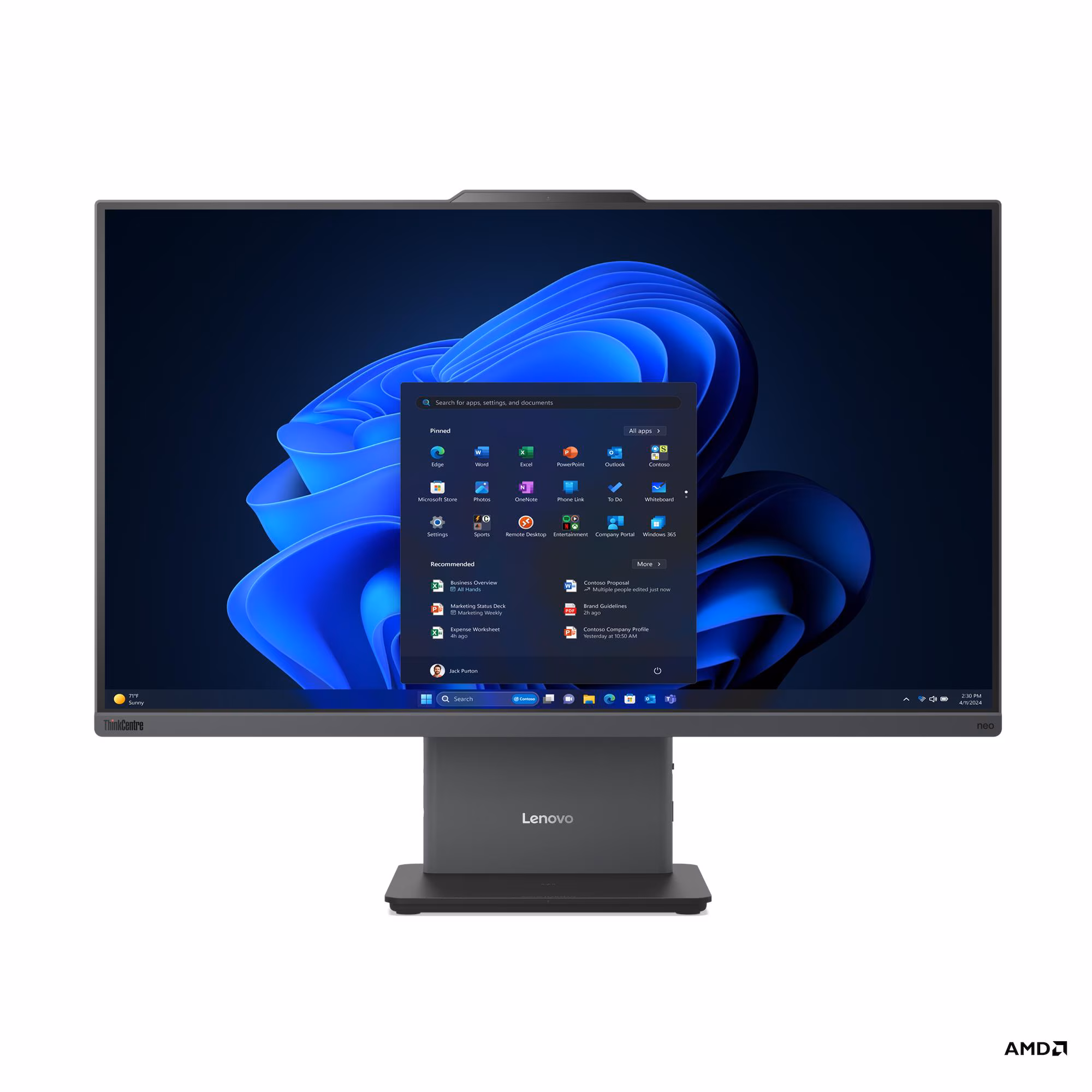 Lenovo ThinkCentre neo/ 55a 24 Gén 6/ 23, 8"/ FHD/ T/ AI7-350/ 16GB/ 512GB/ AMD int/ W11P/ Sivá/ 1R 