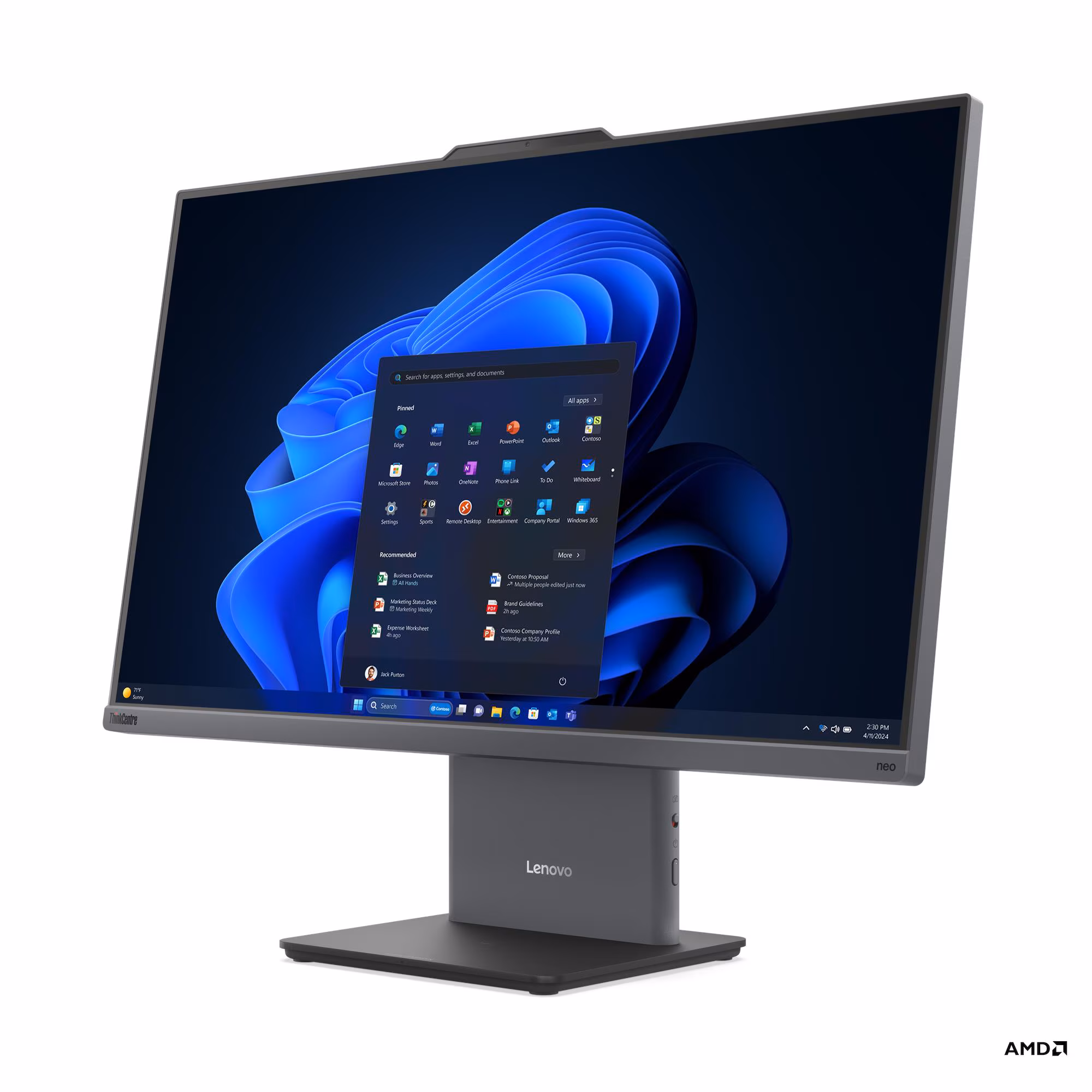 Lenovo ThinkCentre neo/ 55a 24 Gén 6/ 23, 8"/ FHD/ AMD Ryzen™ AI 7 350/ 16GB/ 512GB/ AMD int/ W11P/ Sivá/ 1R 