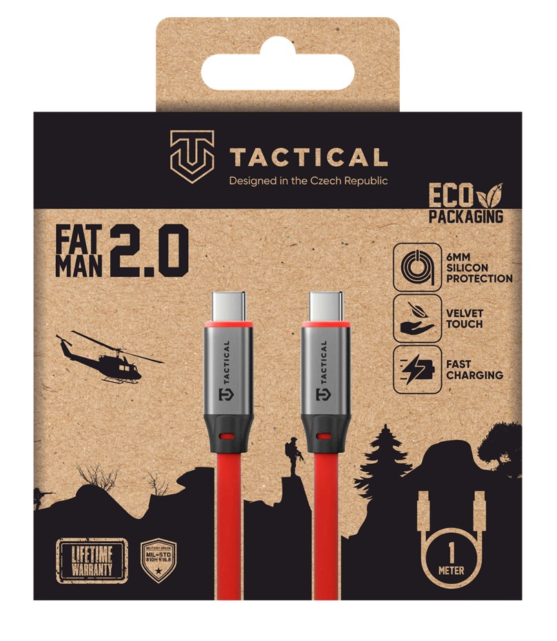 Tactical Fat Man 2.0 Cable USB-C/ USB-C 1m Red 