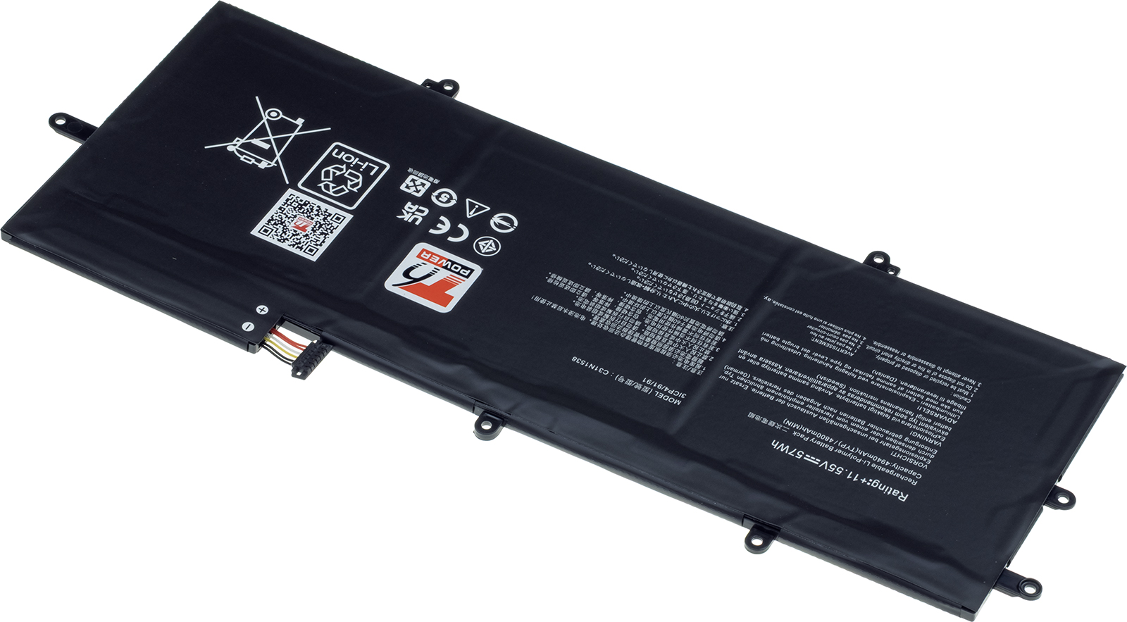 Batéria T6 Power pre Asus ZenBook Flip UX360UA, 4940mAh, 57Wh, 3cell, Li-pol 