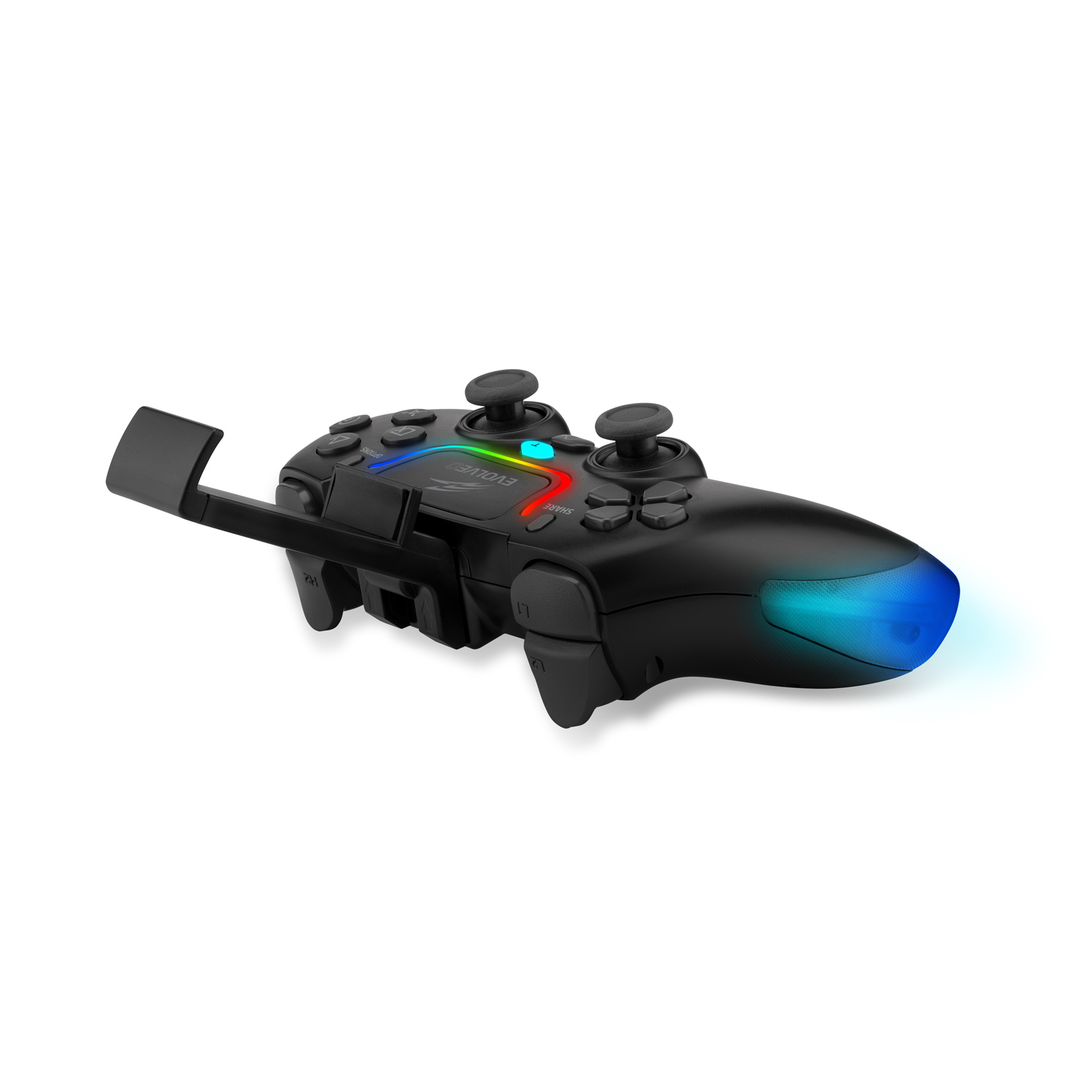 EVOLVEO Ptero2, bezdrôtový & drôtový gamepad pre PC, PS3/ 4/ 5, iOS, Android, Switch, čierny 