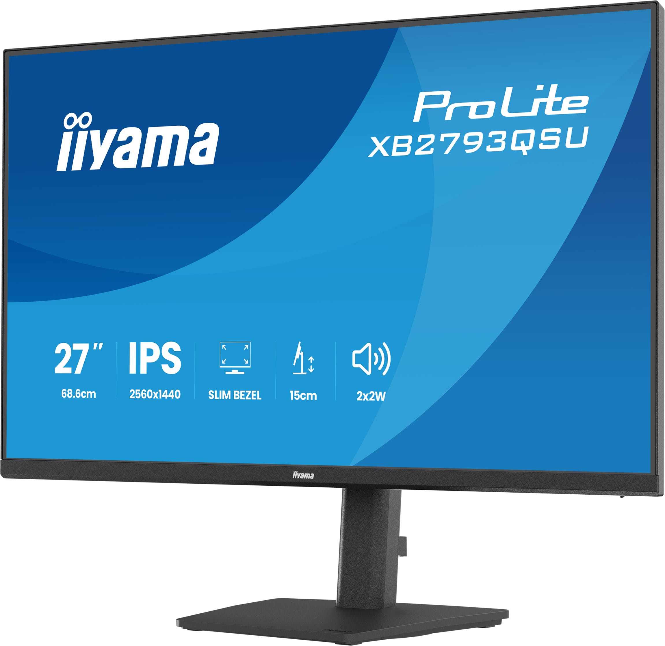 iiyama ProLite/ XB2793QSU-B1/ 27"/ IPS/ QHD/ 75Hz/ 1ms/ Čierna/ 3R 