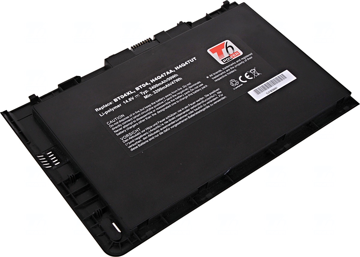 Batéria T6 Power pre HP EliteBook 9470m, EliteBook Folio 9470m, 3400mAh, 50Wh, 4cell, Li-pol