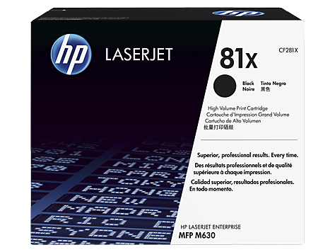 HP 81X Black LJ Toner Cart, High Yield, CF281X (25,000 pages)