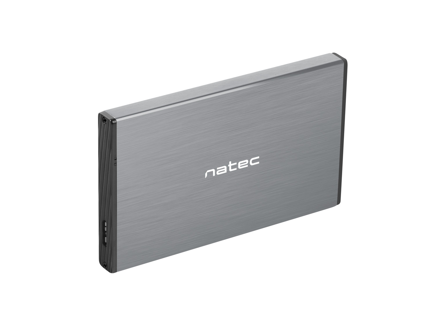 Externý box pre HDD 2, 5" USB 3.0 Natec Rhino Go, šedý, hliníkové telo 