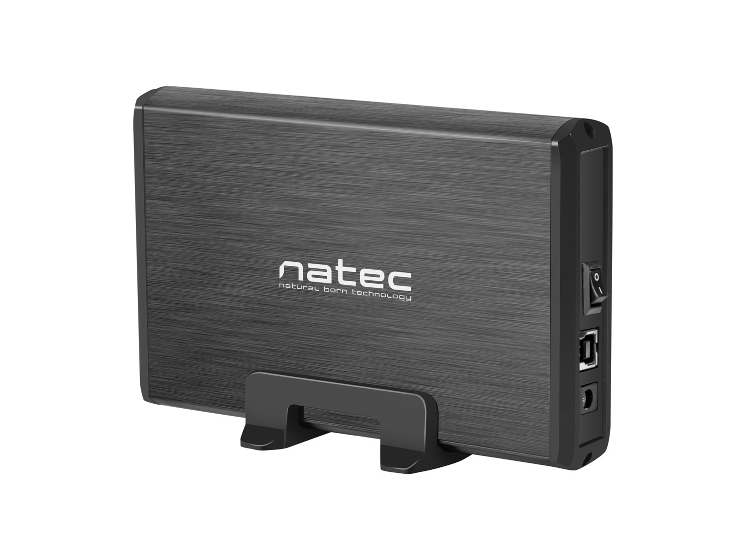 Externí box pro HDD 3, 5" USB 3.0 Natec Rhino, černý,  včetně napájecího adaptéru 