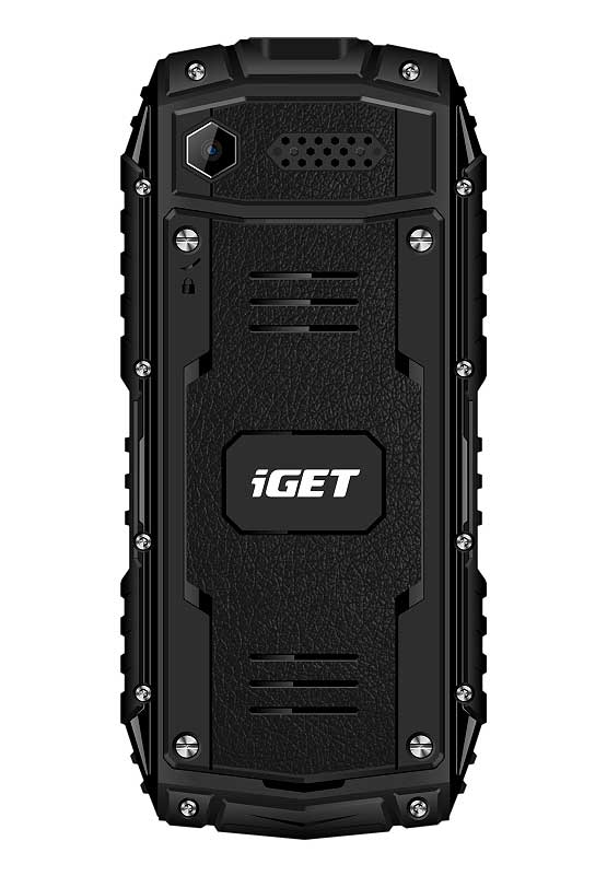 iGET Defender D10 Black - vodotesný odolný telefón IP68, DualSIM, 2500 mAh, BT, svietidlo, FM, MP3 