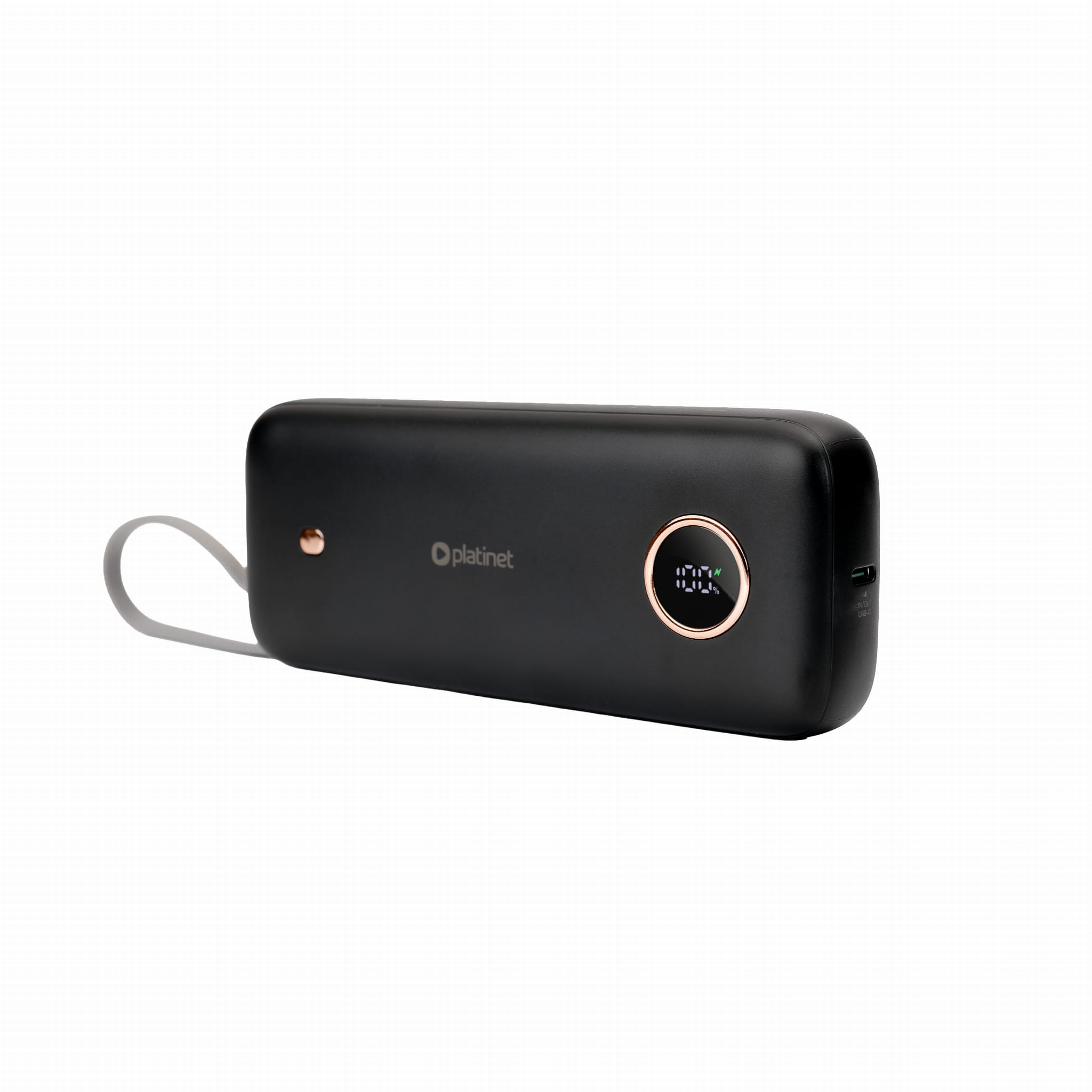 Platinet Powerbanka 20000 mAh 70W Power Delivery, 1xUSB-C, 1xUSB-A, kábel USB-C 1m, čierna 