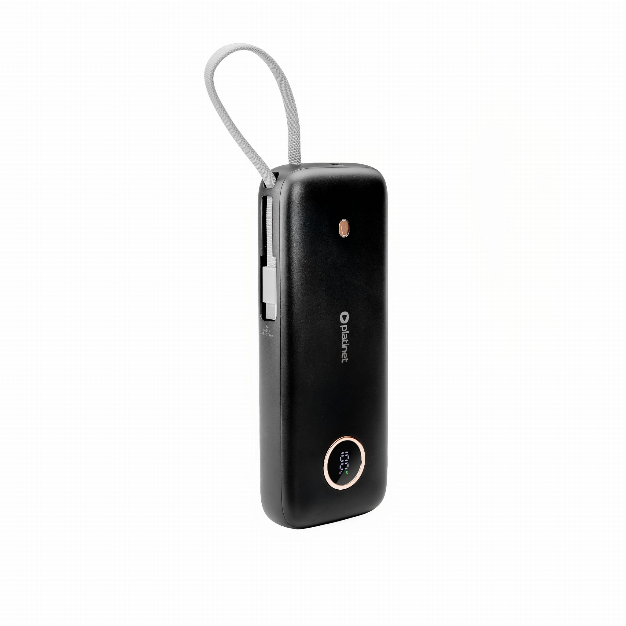 Platinet Powerbanka 20000 mAh 70W Power Delivery, 1xUSB-C, 1xUSB-A, kábel USB-C 1m, čierna 