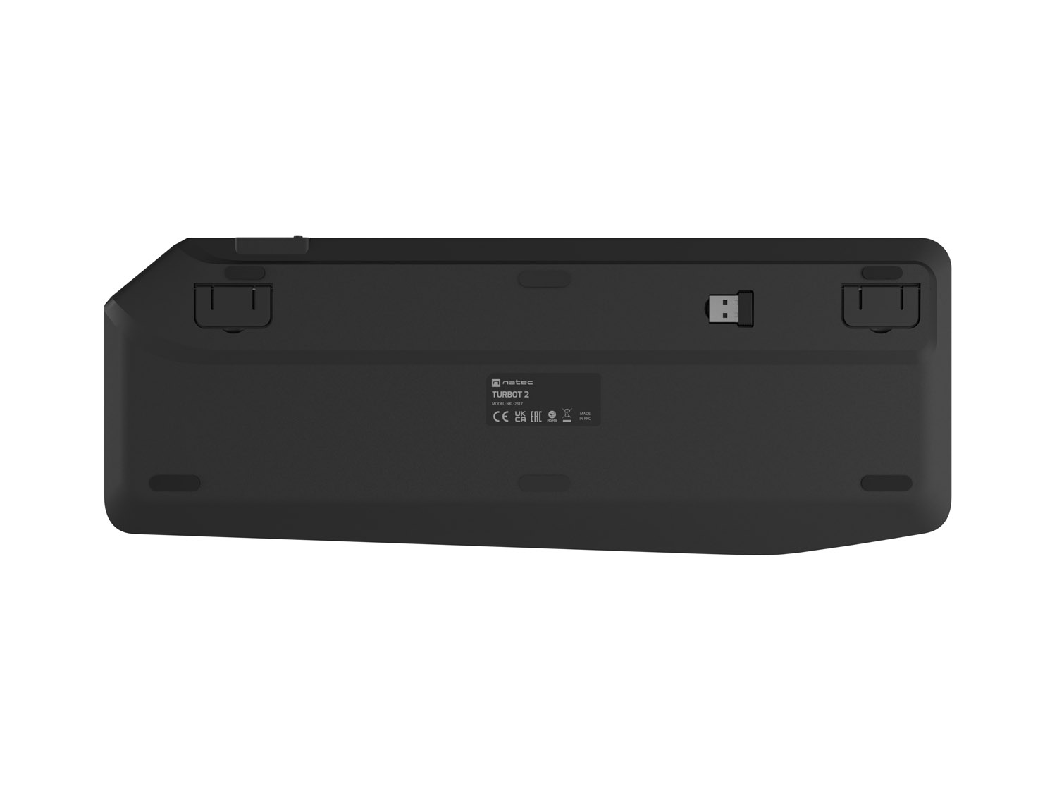 Bezdrôtová klávesnica pre Smart TV Natec TURBOT 2/ USB+BT/ US/ Čierna 