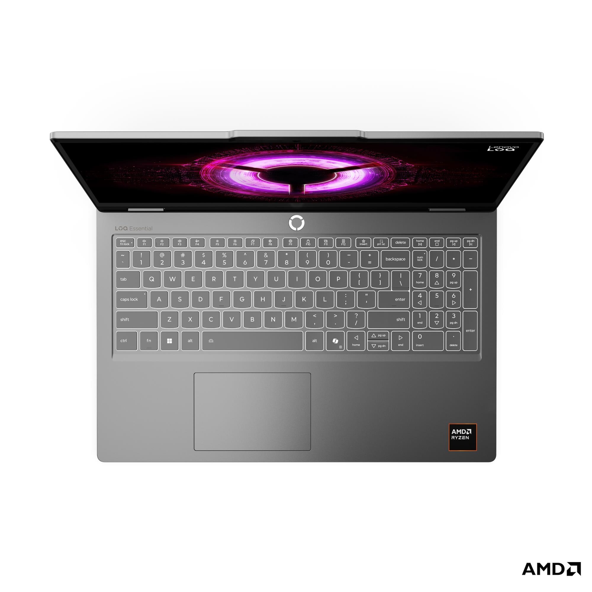 Lenovo LOQ Essential/ 15ARP11/ R7-170/ 15, 6"/ FHD/ 16GB/ 512GB/ RTX 5050/ bez OS/ Gray/ 2R 