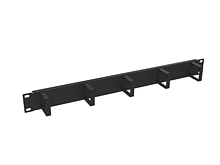 Vyväzovací panel 19" 1U BK oceľový VP-01 VP-1-1-00-B