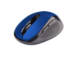 C-TECH Myš WLM-02/ Ergonomická/ Optická/ Pre pravákov/ 1 600 DPI/ Bezdrôtová USB/ Čierna-modrá