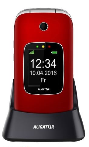ALIGATOR V650 Senior červeno-strieborný+st.nab