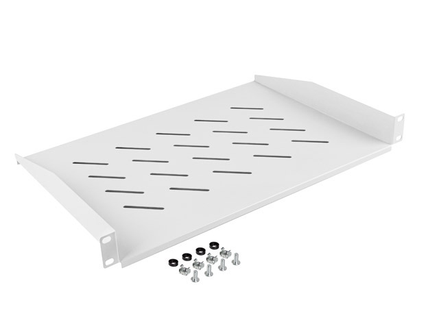 LANBERG 19" PEVNÁ POLICA 1U/ 483X300MM MAX. NOSNOSŤ DO 25 KG ŠEDÁ 