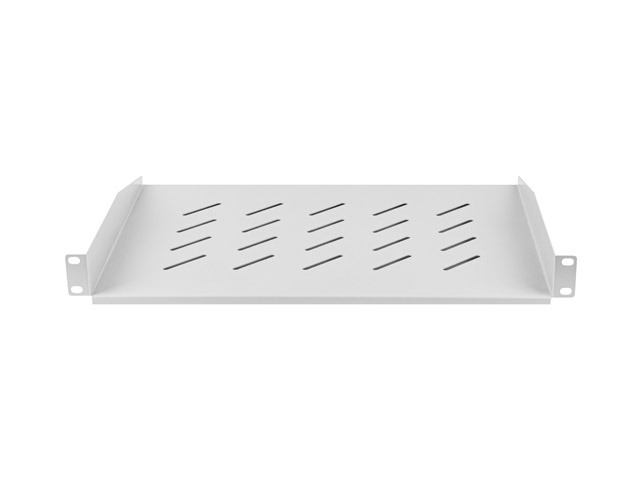 LANBERG 19" PEVNÁ POLICA 1U/ 483X300MM MAX. NOSNOSŤ DO 25 KG ŠEDÁ 