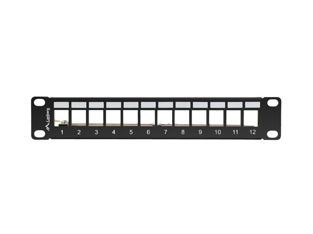 LANBERG PATCH PANEL 12 PORTOV 1U 19" FTP PRO MODULY KEYSTONE ČIERNY V2 