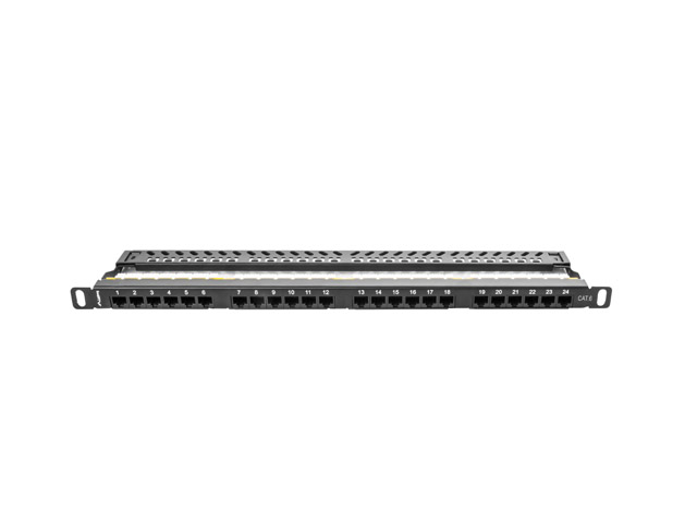 LANBERG PATCH PANEL 24 PORTOV 0, 5U 19" CAT.6 UTP ČIERNY LANBERG 