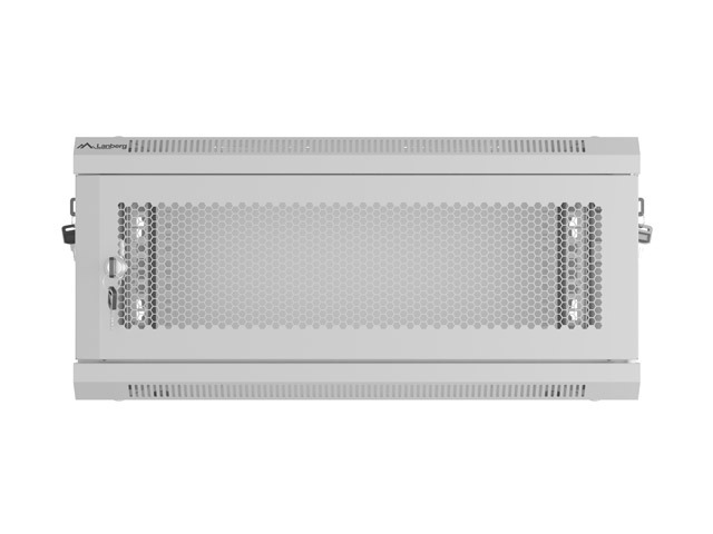 NÁSTENNÁ INŠTALAČNÁ SKRIŇA 19" 4U 600X450 ŠEDÉ PERFOROVANÉ DVERE (PLOCHÉ BALENIE) 