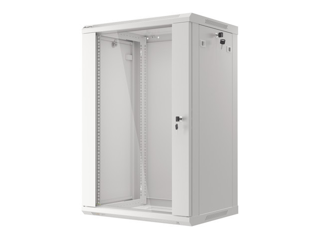 LANBERG 19" RACKOVÁ SKRIŇA PRO MONTÁŽ NA STENU 18U/ 600X450 (FLAT PACK) ŠEDÁ V2 