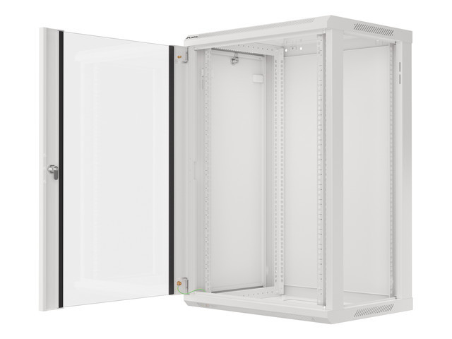 LANBERG 19" RACKOVÁ SKRIŇA PRO MONTÁŽ NA STENU 18U/ 600X450 (FLAT PACK) ŠEDÁ V2 