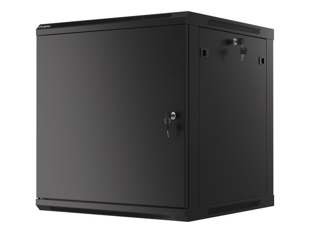 LANBERG RACKOVÁ SKRIŇA 19" NÁSTENNÁ 12U/ 600X600 PRO VLASTNÚ MONTÁŽ S KOVOVÝMI DVERAMI ČIERNA 