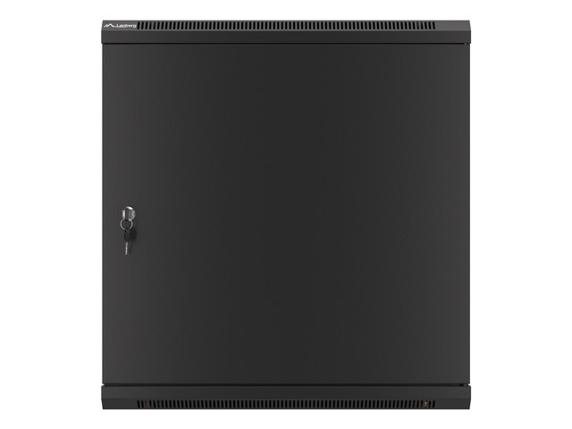 LANBERG RACKOVÁ SKRIŇA 19" NÁSTENNÁ 12U/ 600X600 PRO VLASTNÚ MONTÁŽ S KOVOVÝMI DVERAMI ČIERNA 