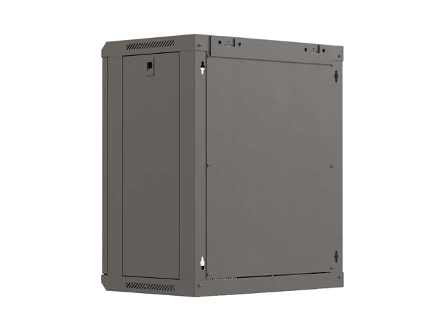 LANBERG 19" RACKOVÁ SKRIŇA PRO MONTÁŽ NA STENU 12U/ 540X350 (PLOCHÉ BALENIE) S PROSKLENÝMI DVERMI ČIERNA 